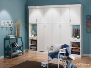 murphy bed shelves with doors closed
