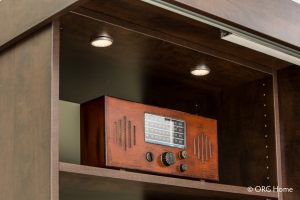 radio on murphy bed storage