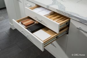 white pull out storage